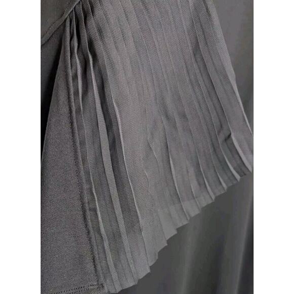 H By Halston Pleated Bell Sleeve Dress Black Sz 22WP NWOT - Picture 3 of 4